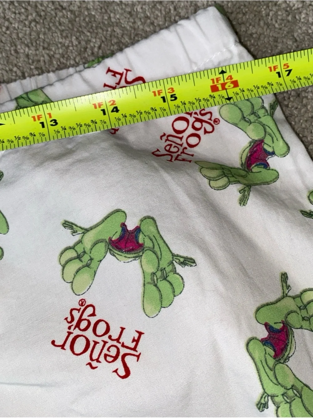 Senor‎ Frogs Bahamas Sleepwear Pajama Bottoms Frogs Feet Size Large Cotton